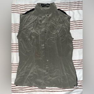 All Saints Button-up silk tank